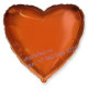 Сердце фольга Оранжевое
