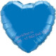Сердце фольга Синее