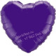 Сердце фольга Фиолетовое